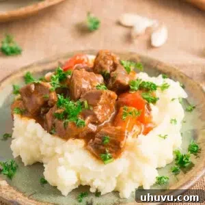 Hearty Instant Pot Goulash, a rich beef stew perfect for comfort food.