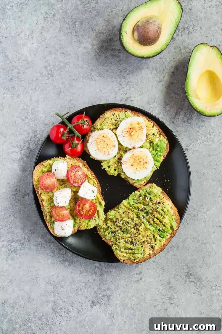 Step-by-step process of how to make avocado toast