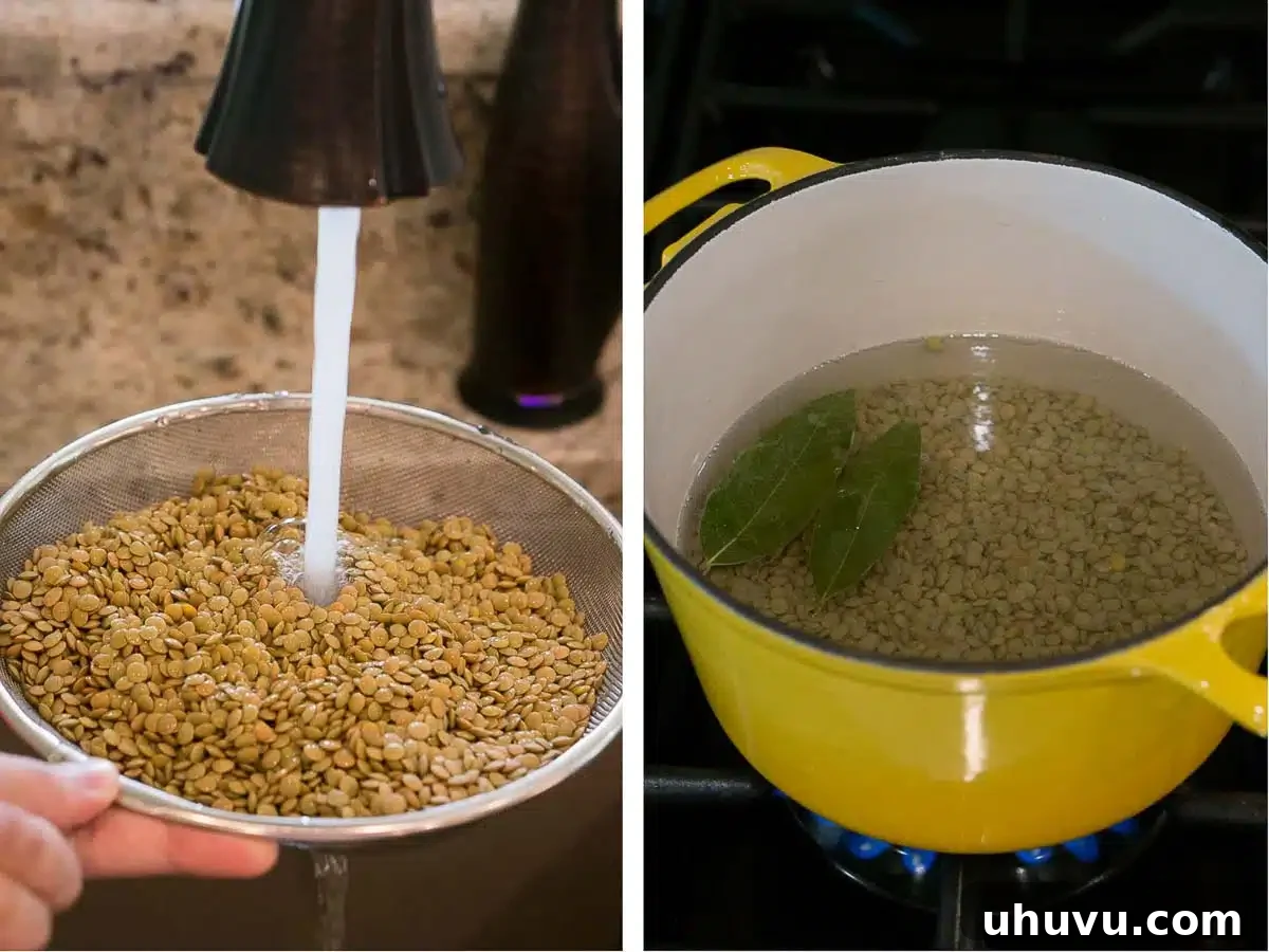 The Secret to Perfect Lentils 4 how to cook lentils - step by step instructions and shots