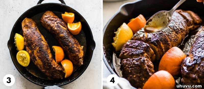 Step by step process of how to cook pork tenderloin.