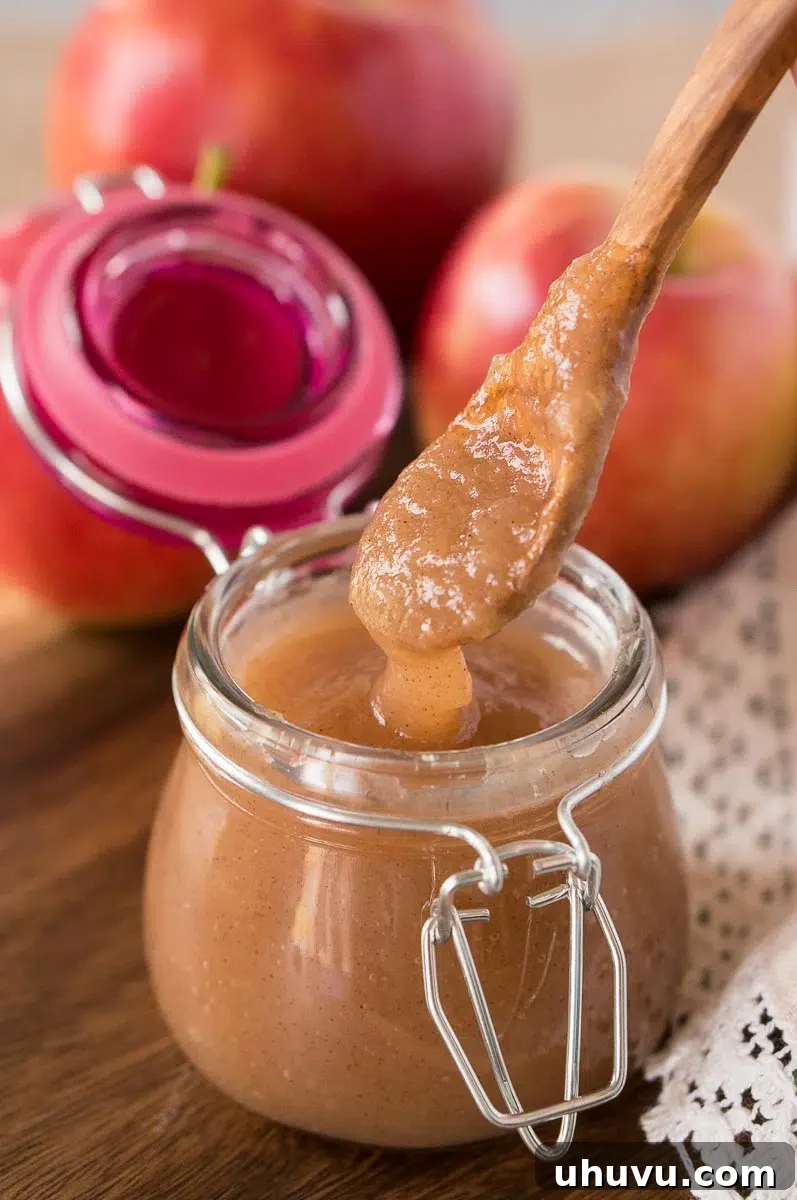 Delicious homemade Instant Pot applesauce in a bowl, ready to eat.