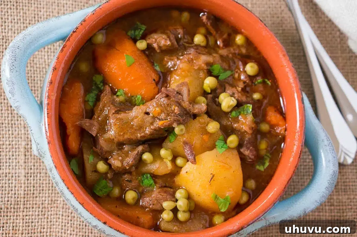 Ultimate Instant Pot Beef Stew 4 beef stew made in instant pot served in bowls