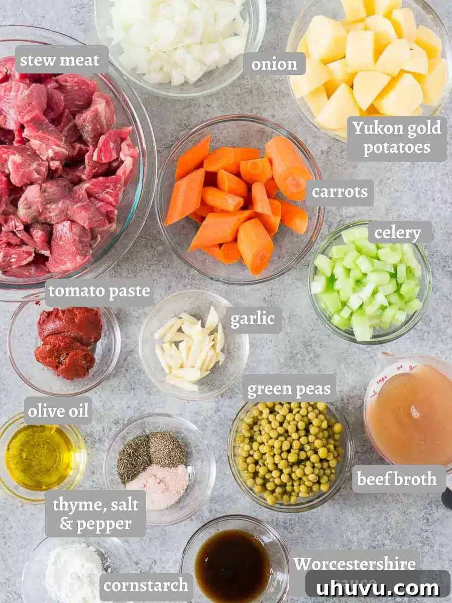 Ultimate Instant Pot Beef Stew 5 ingredients for beef stew