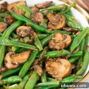 easy green beans and mushrooms