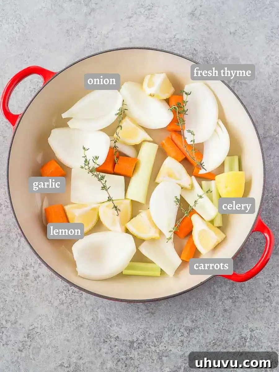 Succulent Roasted Turkey Breast 3 vegetables in a roasting pan