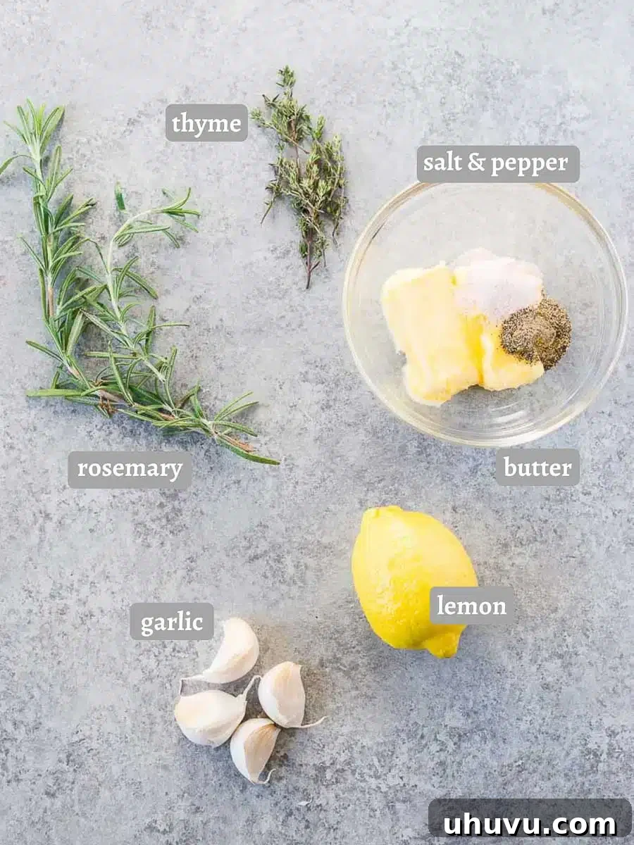 lemon garlic compound butter for roasted turkey
