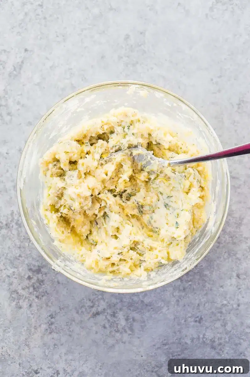 making lemon garlic compound butter
