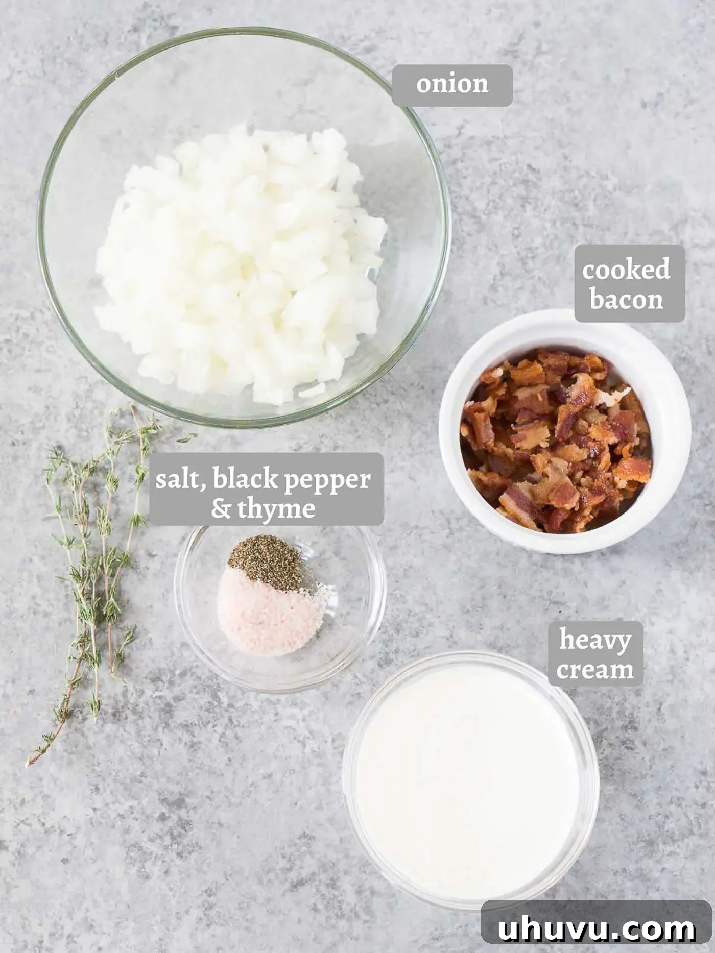 Sweet Potato Bacon Mash 5 ingredients for mashed sweet potatoes with bacon