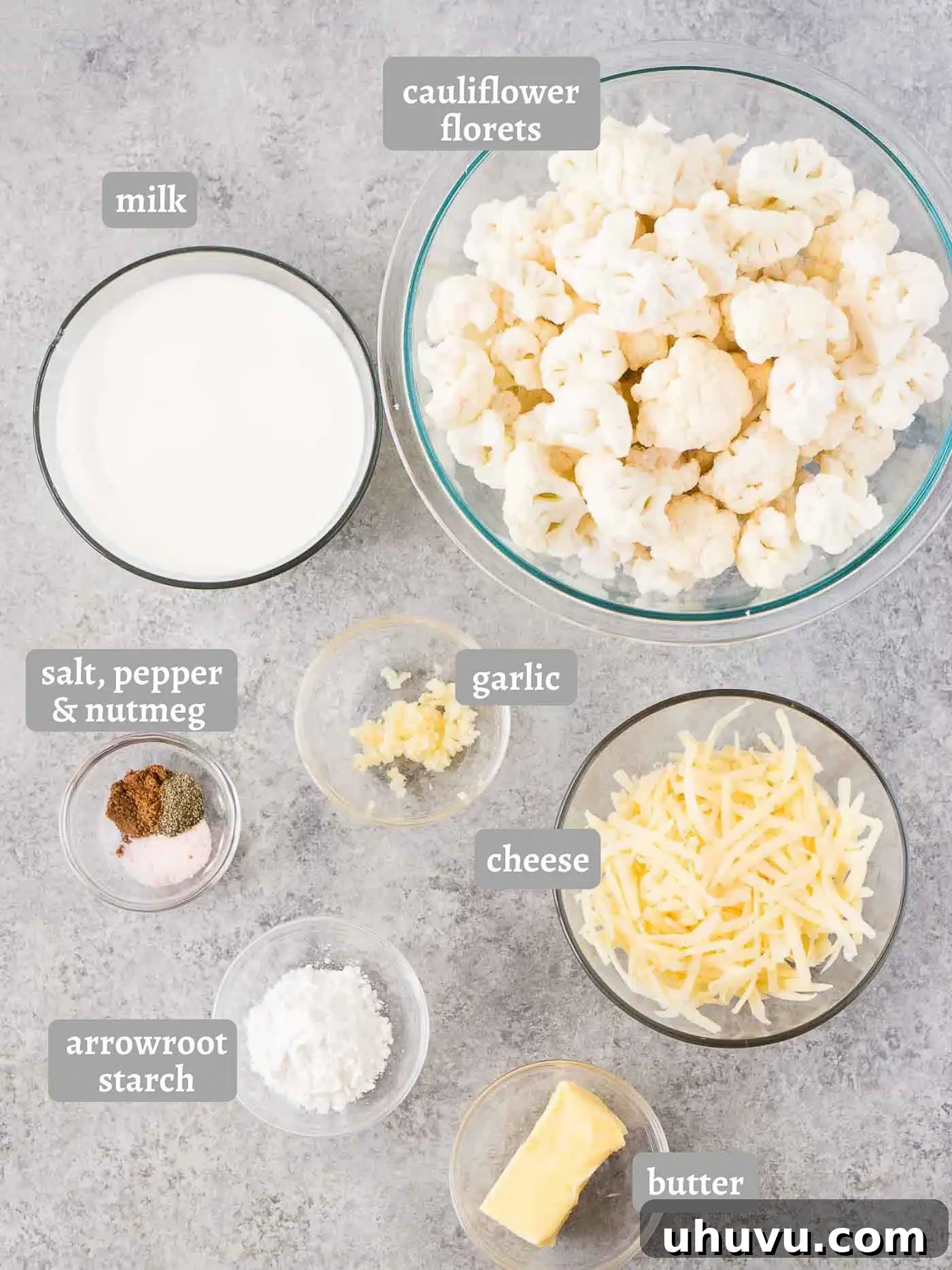 cauliflower au gratin ingredients