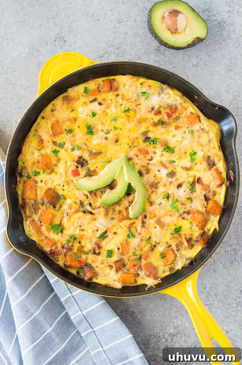 Hearty Turkey and Sweet Potato Frittata 2 leftover turkey and sweet potato frittata