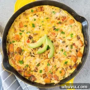 leftover turkey and sweet potato frittata