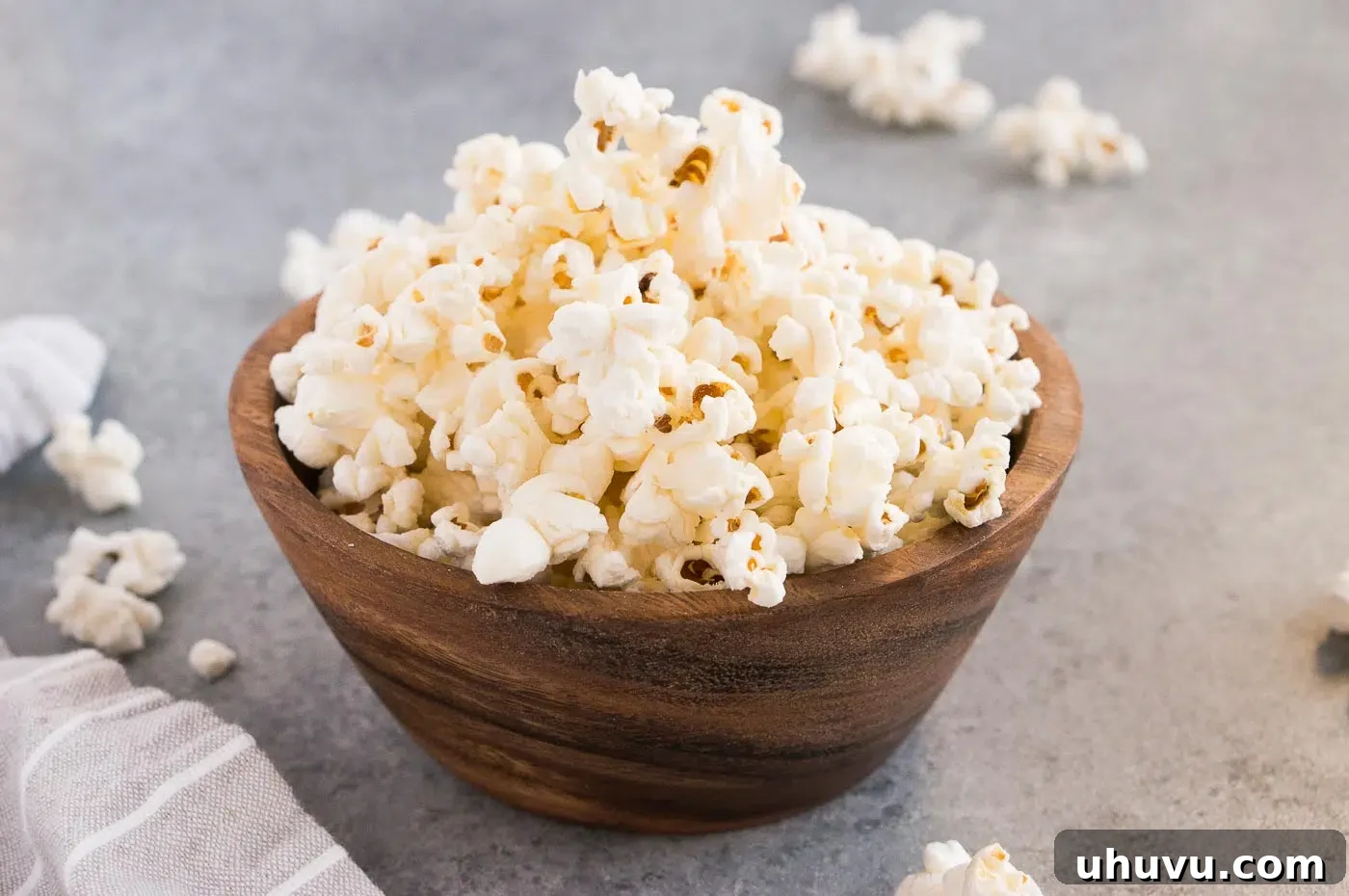 perfect stovetop popcorn served in a bowl