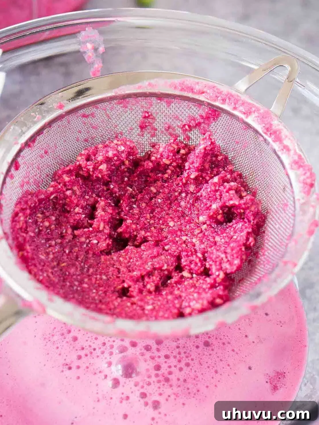 extracting juice until the pulp is dry