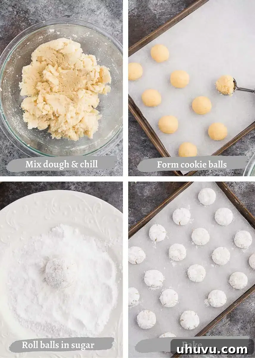 Classic Italian Amaretti 6 Amaretti cookies ready for baking, perfectly spaced on a parchment-lined baking sheet.
