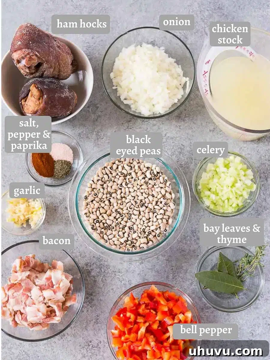 Ingredients for Instant Pot Hoppin' John