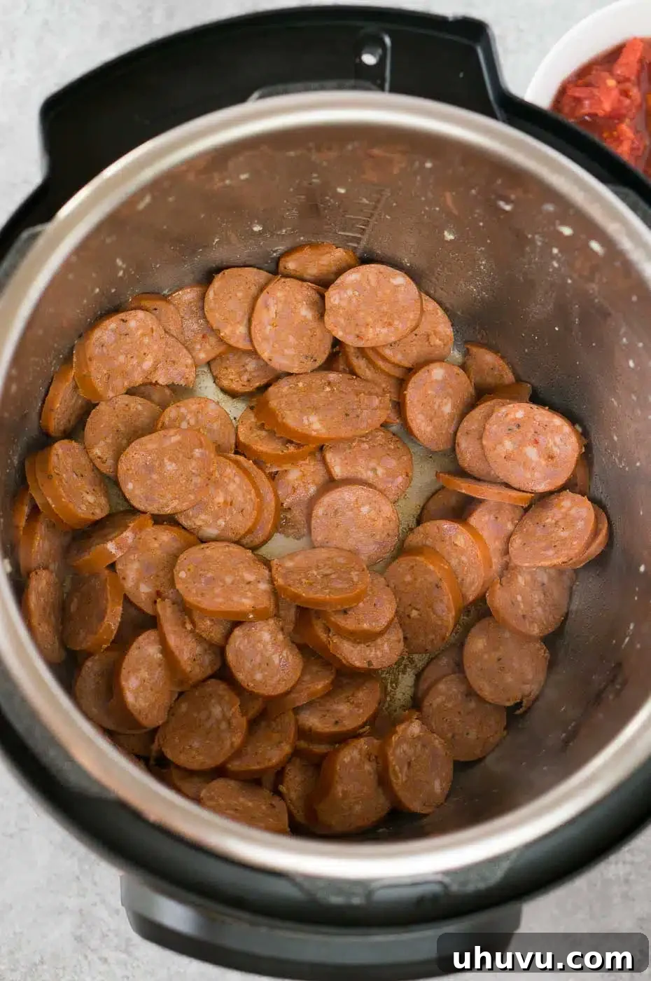 browning sausage in the pressure cooker