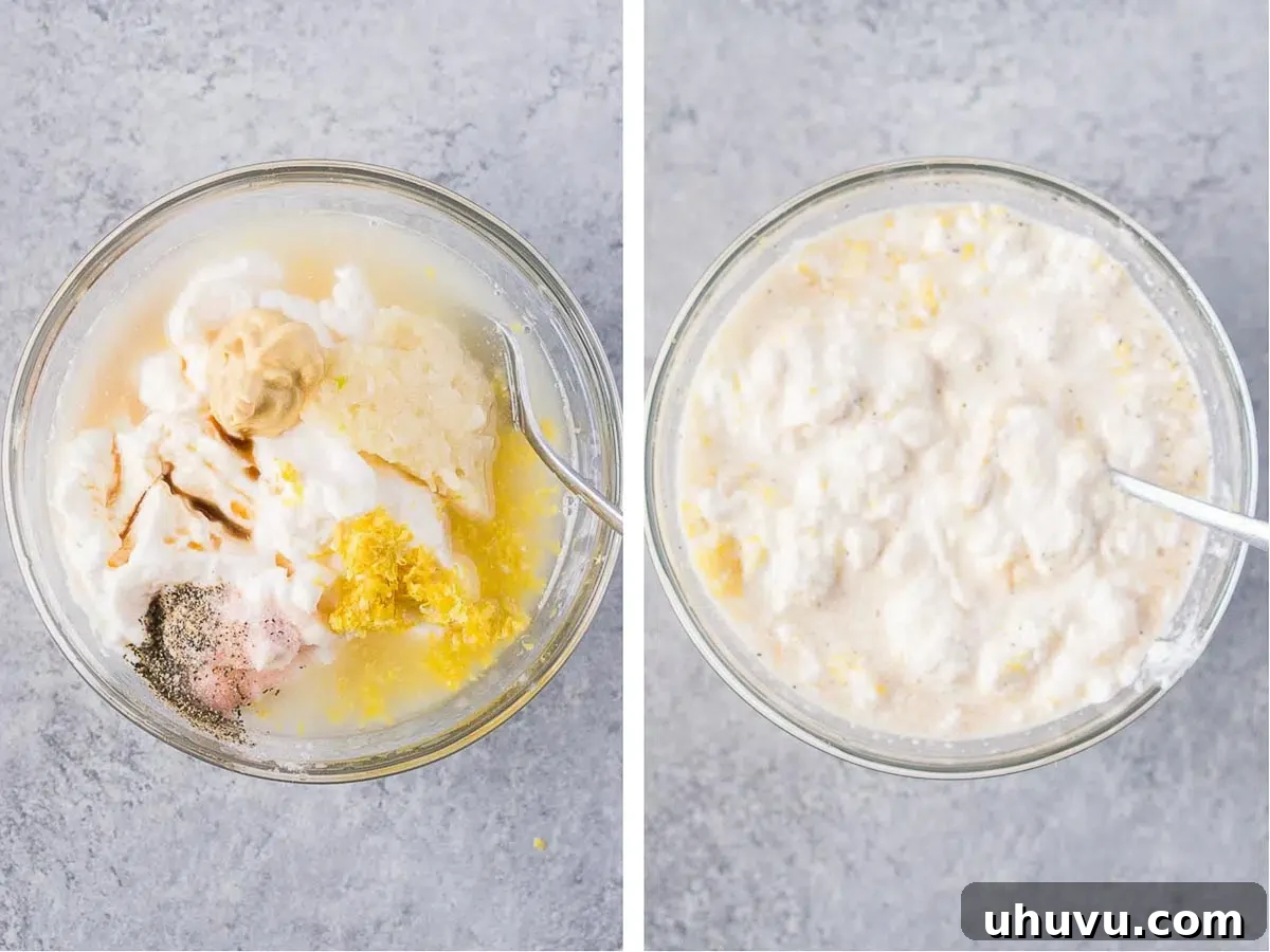 how to make lemon garlic aioli - process shots