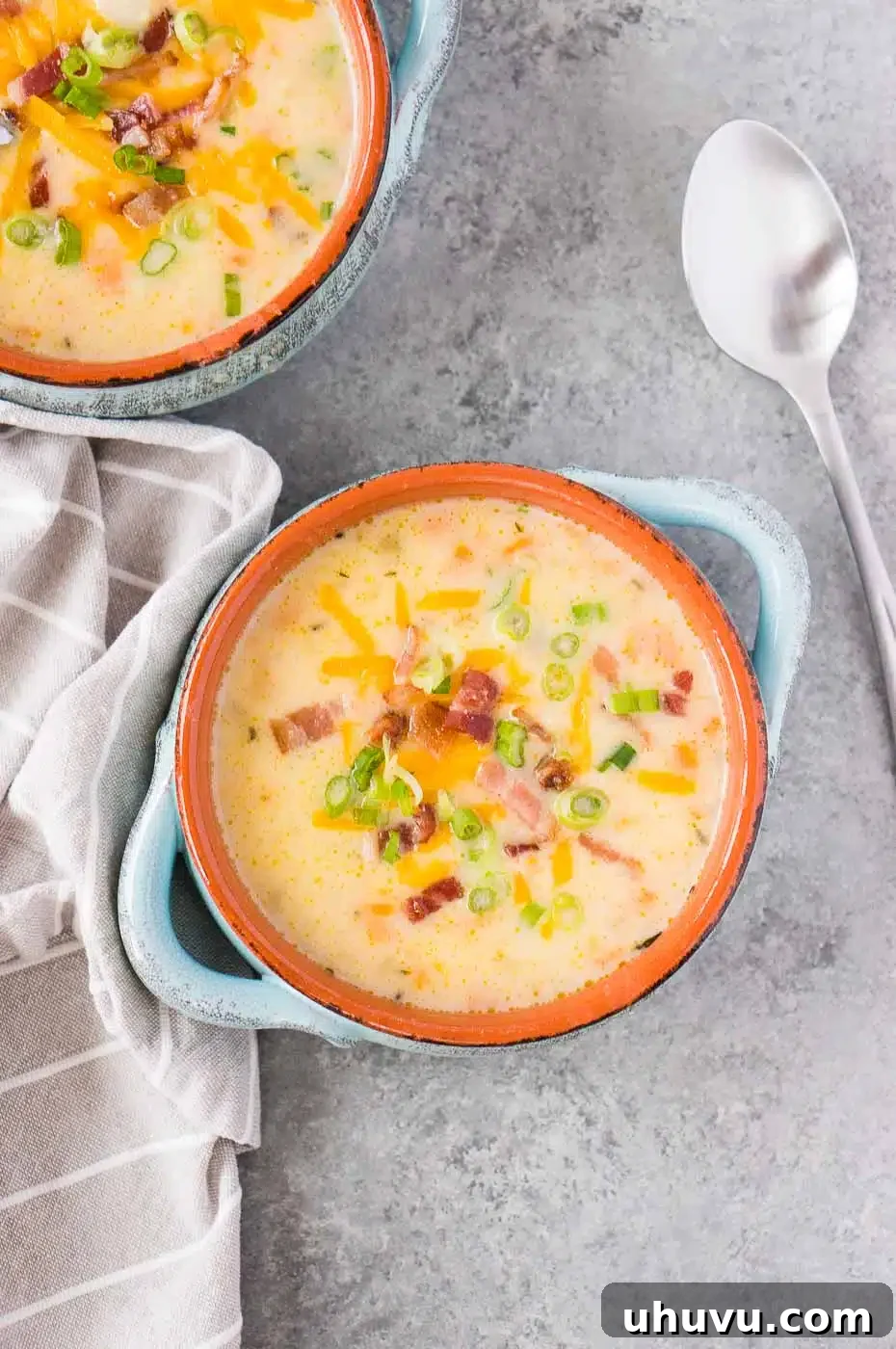 creamy soup in a bowl