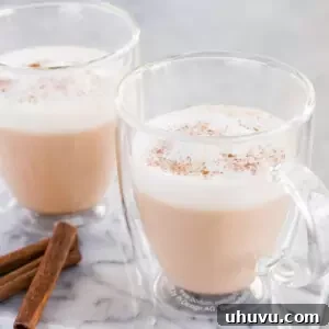 Chai Latte in two glass cups