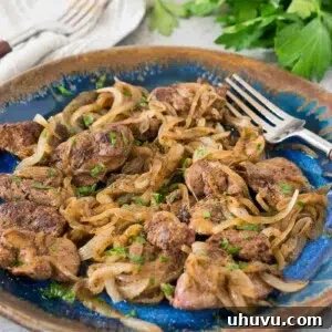 livers and onions on a plate