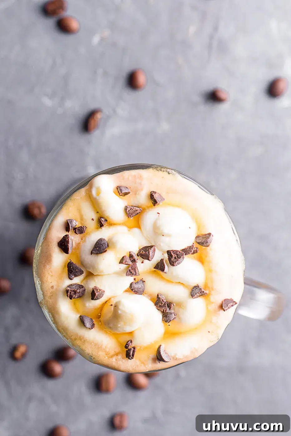 mocha coffee from top