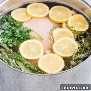 Whole chicken brine in a stock pot
