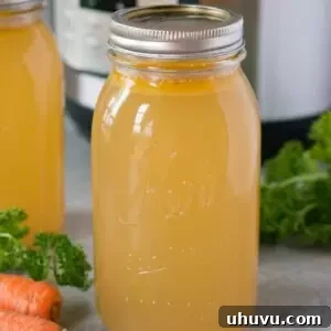 Instant pot chicken stock/broth in a jar