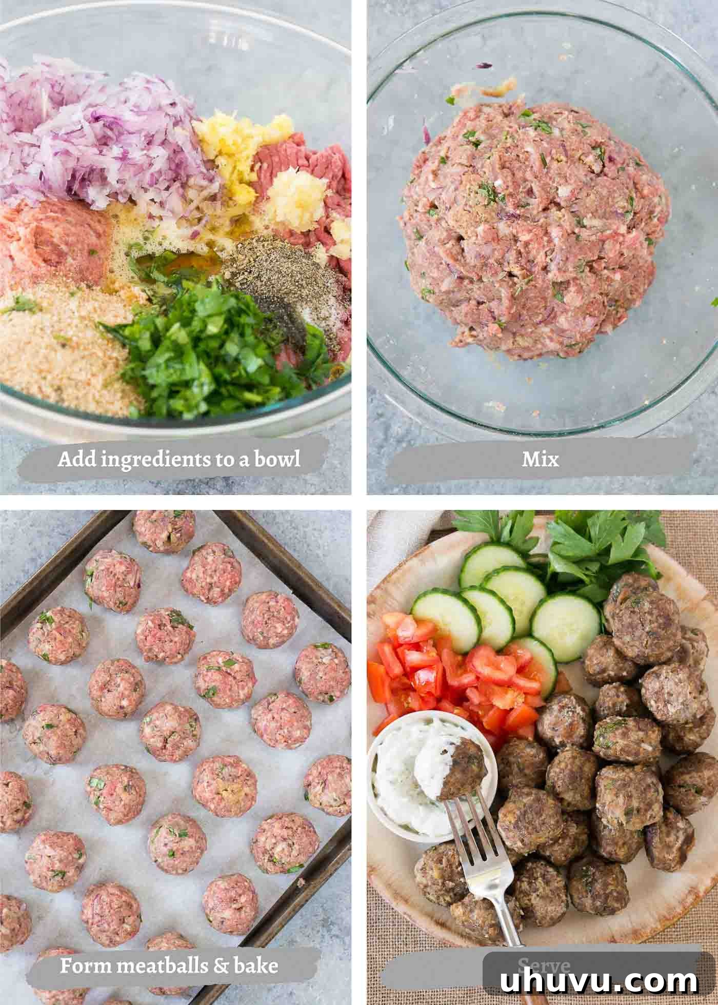 Classic Greek Keftedes 5 how to make greek meatballs process shots