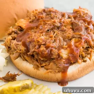 Effortless Instant Pot Pulled Pork 8 bbq pulled pork served on a bun