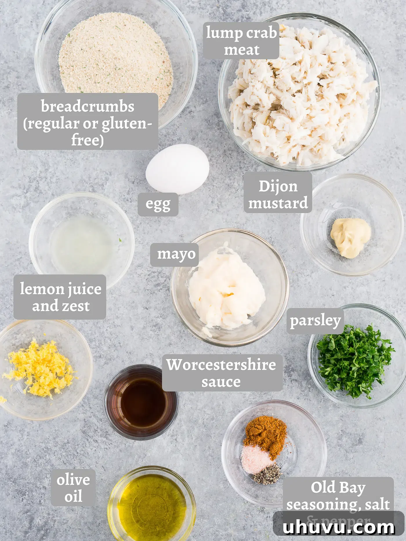 Golden Crab Delights 4 ingredients for crab cakes