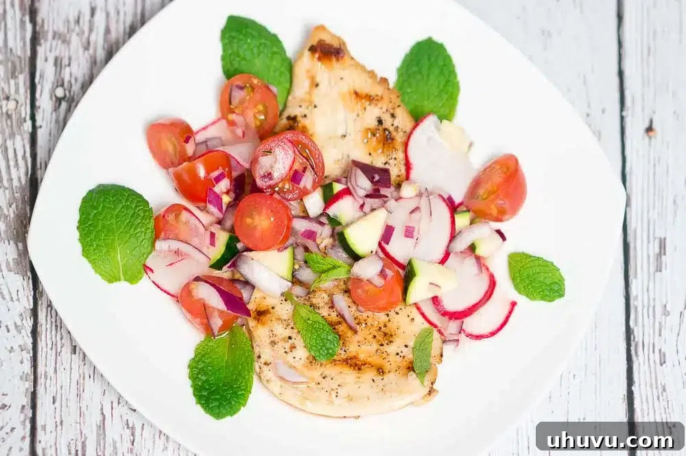 final serving of grilled chicken and relish