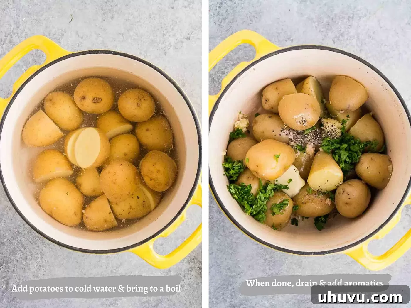 step by step pictures for boiling potatoes