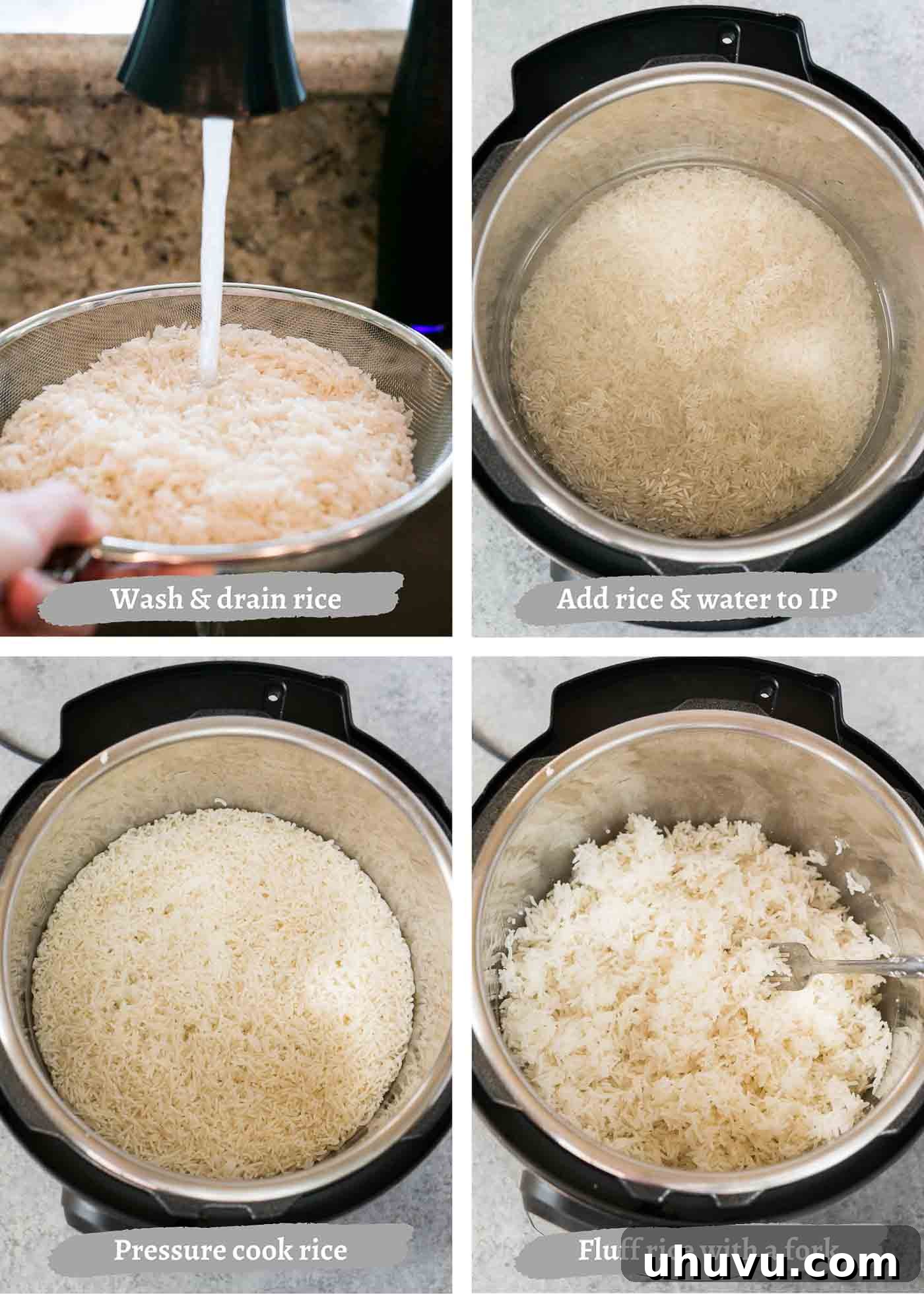 Pressure Cooker Rice Perfection 5 making rice in the instant pot - process images