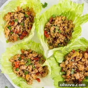 chicken lettuce wraps on a plate