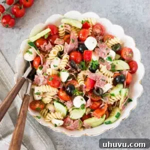 Italian pasta salad with Italian dressing