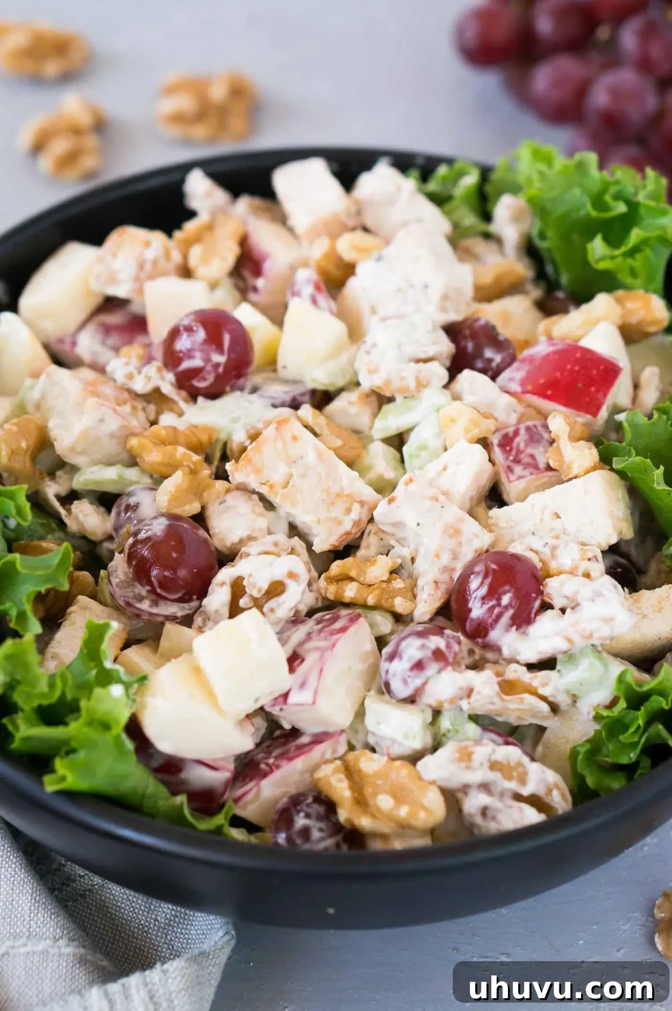 Chicken Waldorf Delight 7 waldorf chicken salad in a bowl