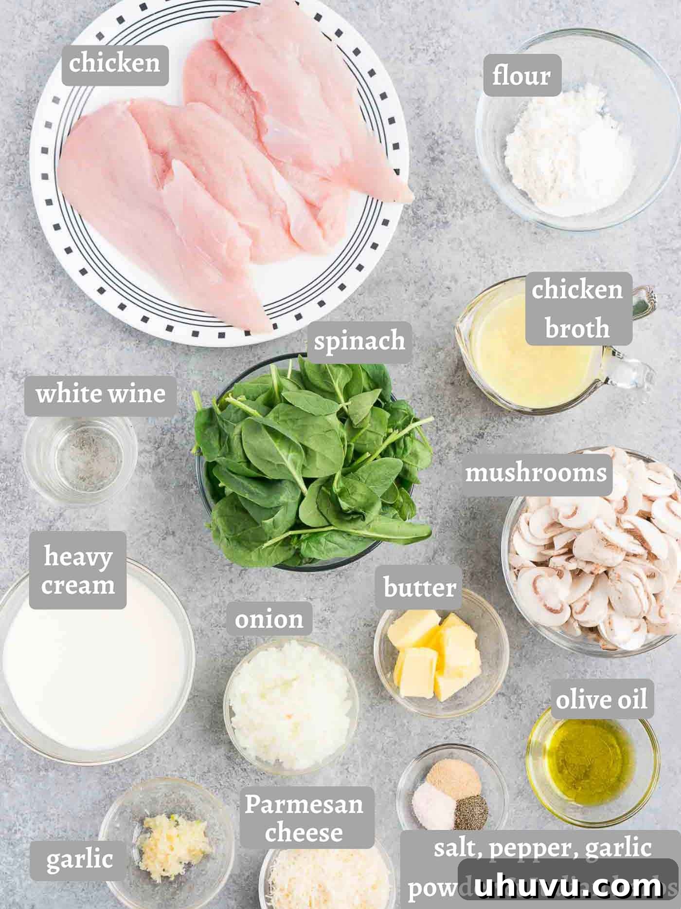 ingredients for chicken florentine