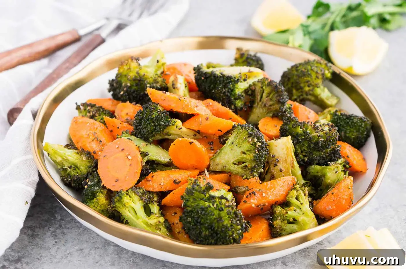 close up image of roasted vegetables on a plate