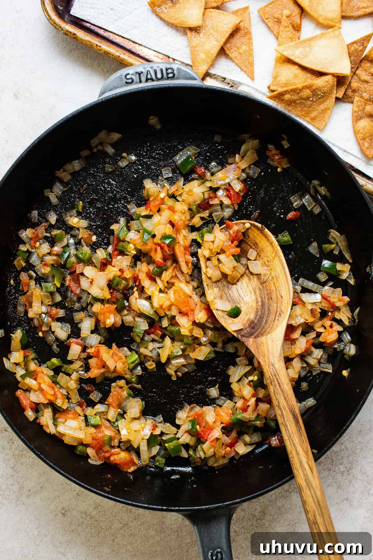 Saute all vegetables with olive oil until soft.
