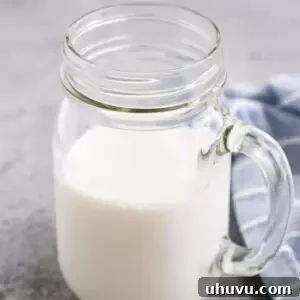 Homemade buttermilk in a jar