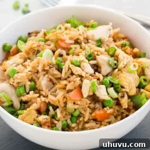 best chicken fried rice in a bowl