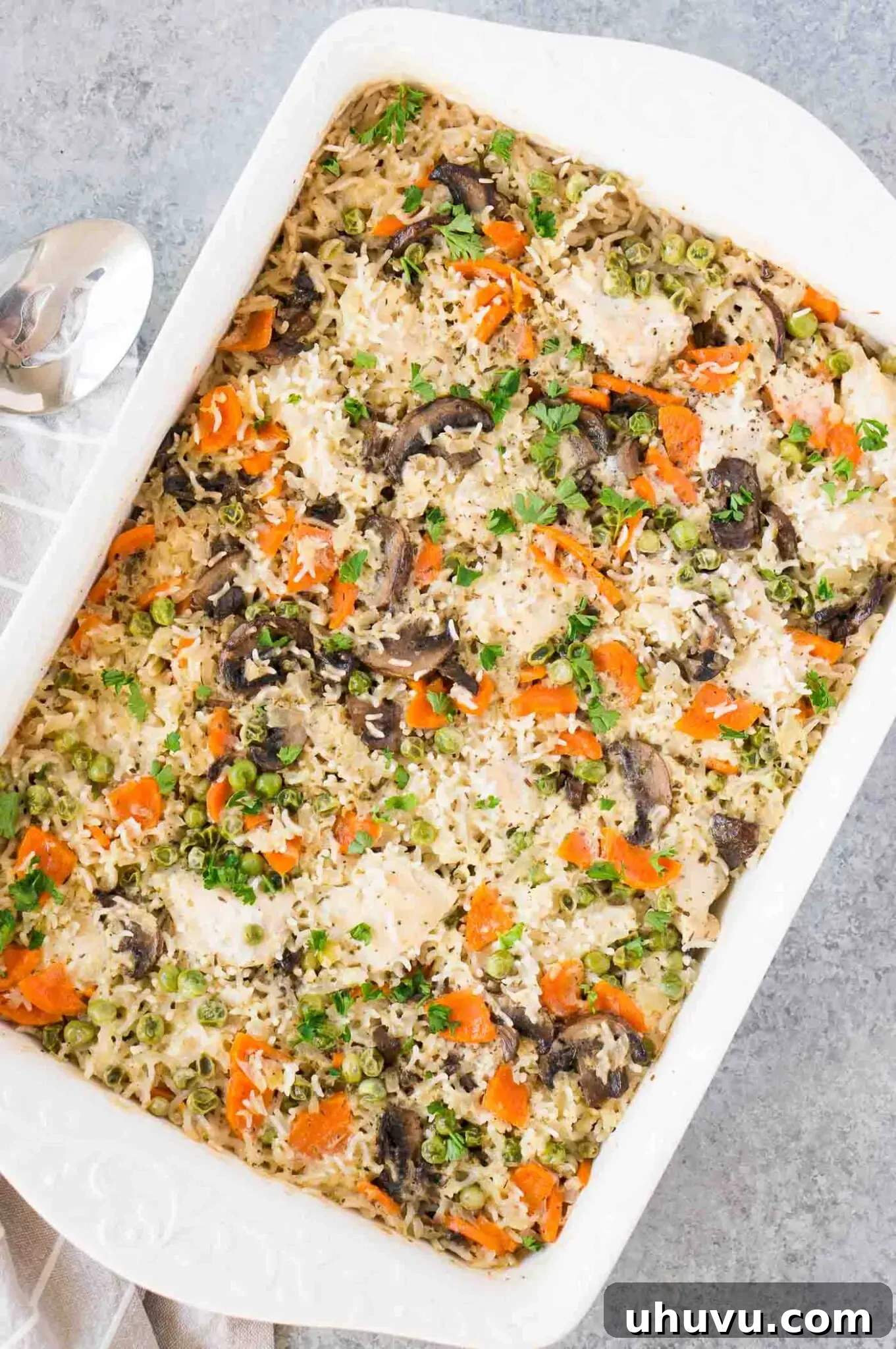 Delicious and easy chicken and rice bake