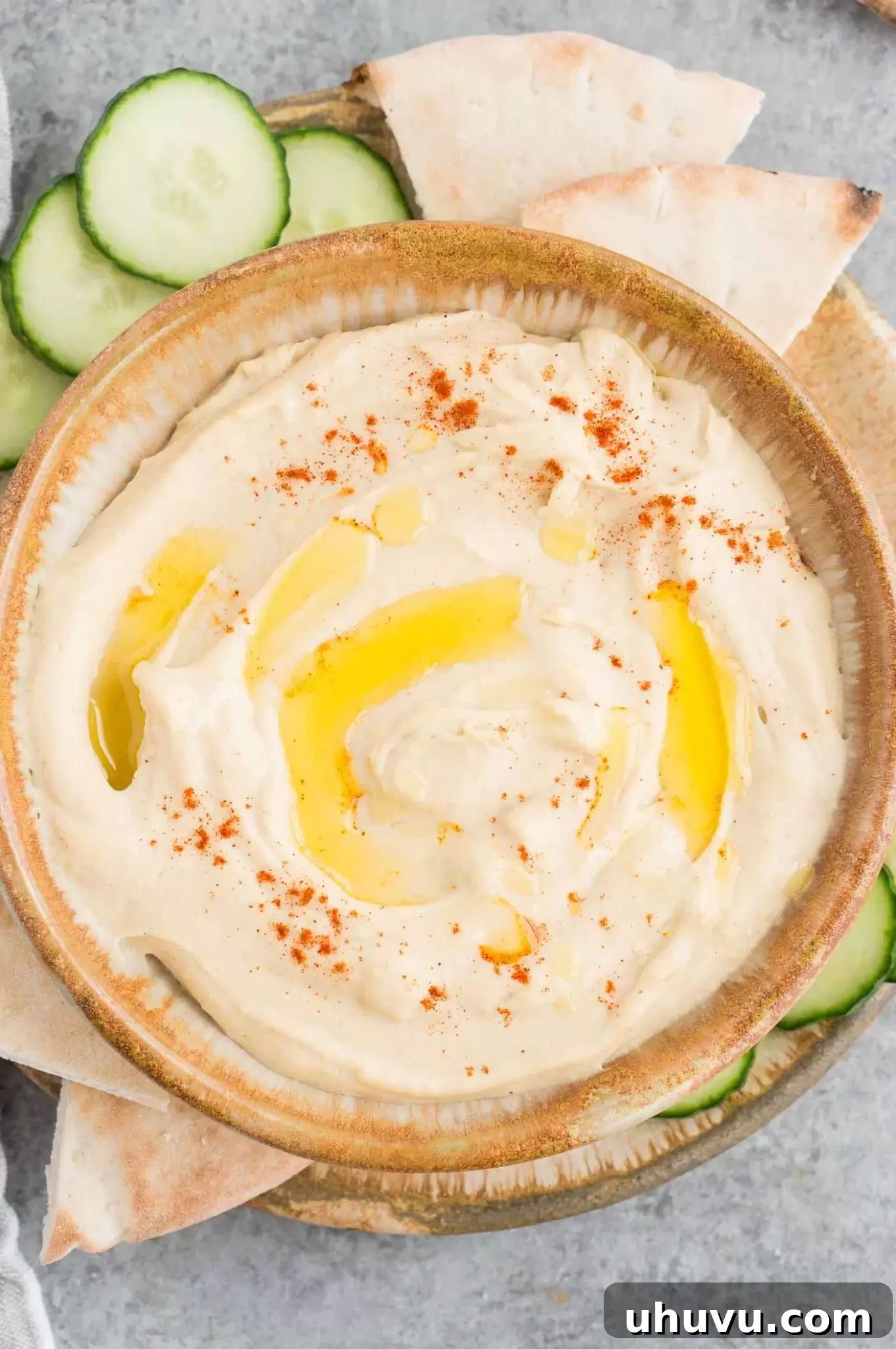 homemade hummus in a bowl