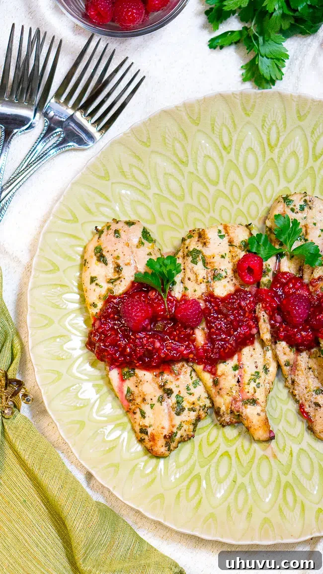 Flame-Grilled Chicken with Raspberry Balsamic Glaze 6 Grilled Chicken with Raspberry Balsamic Glaze