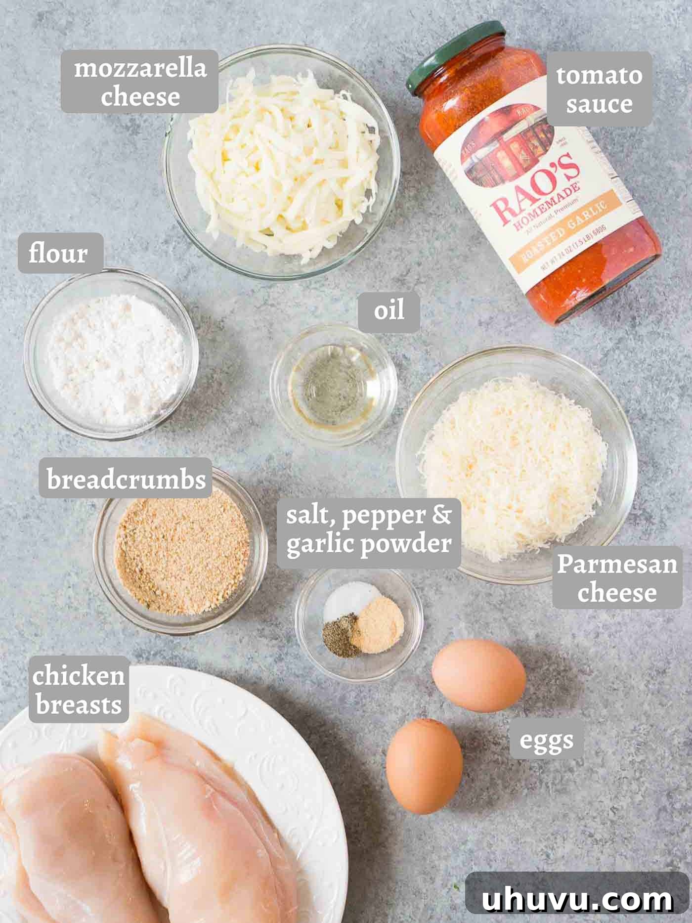Golden Crispy Parmesan Chicken 4 ingredients for chicken parmesan