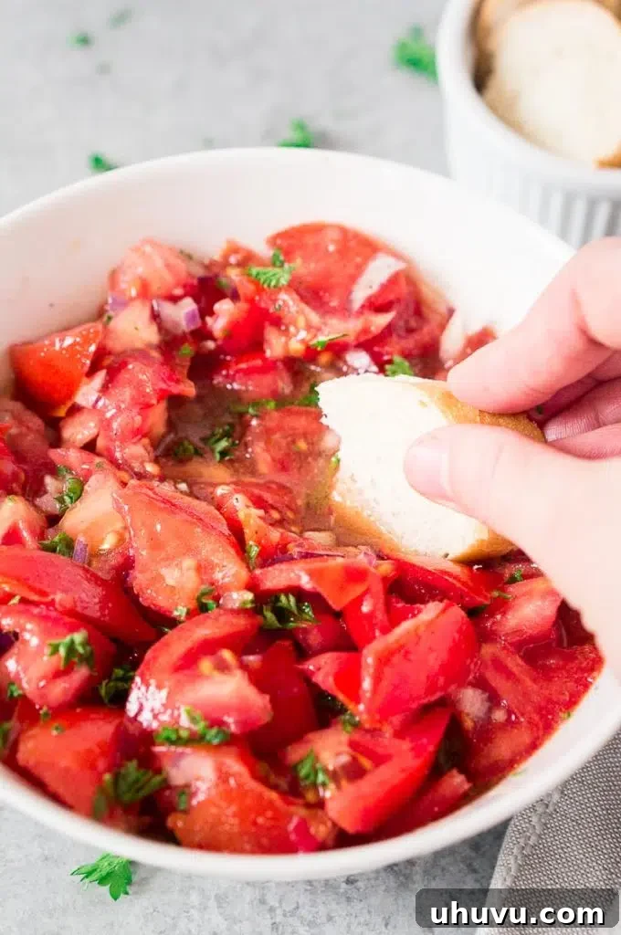 A bowl of delicious and best tomato salad