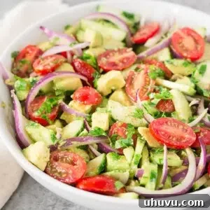tomato cucumber avocado salad