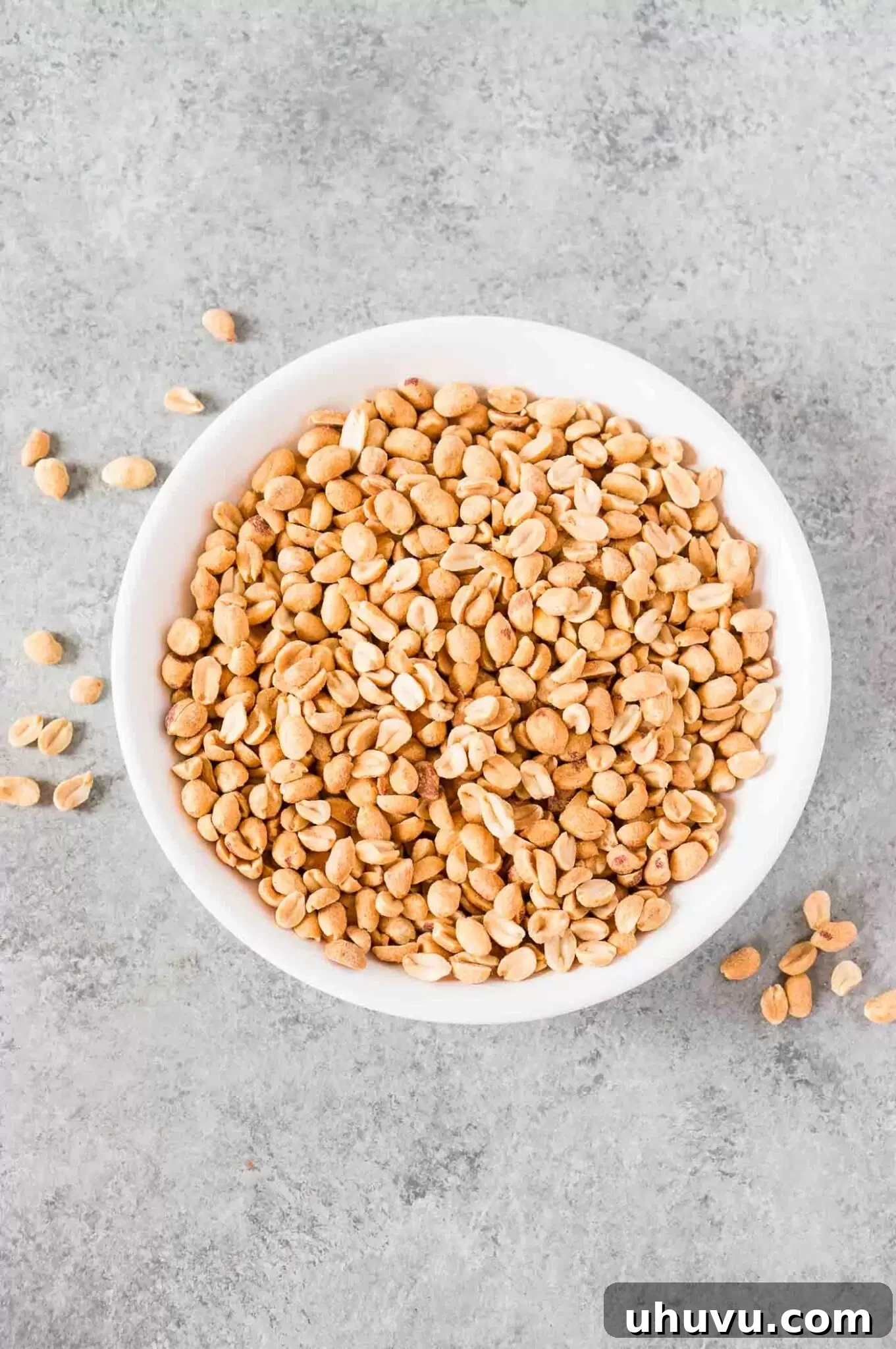 close up of shelled peanuts