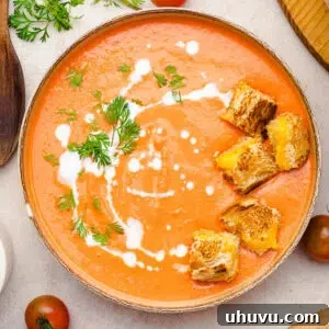 roasted tomato soup with grilled cheese croutons