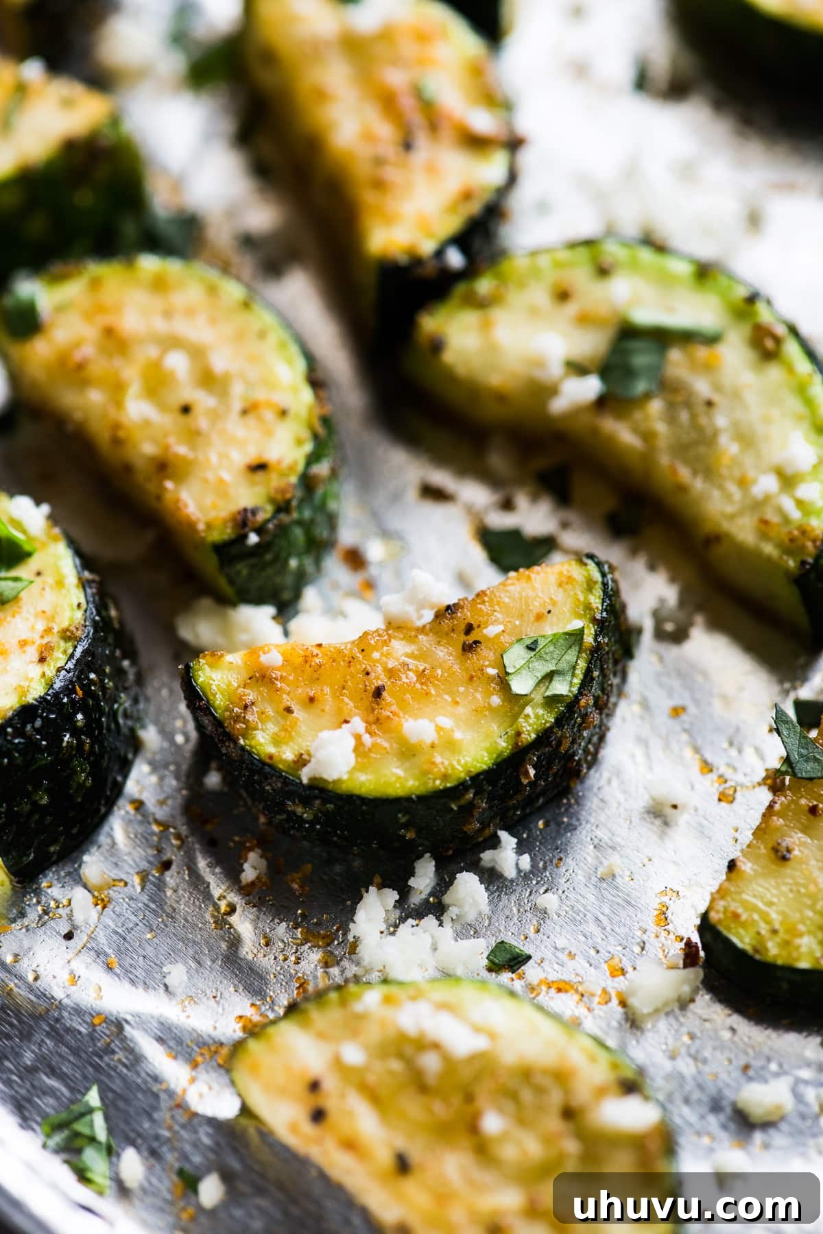 Zesty Roasted Mexican Zucchini 5 Mexican zucchini tossed with cotija cheese and lime juice.
